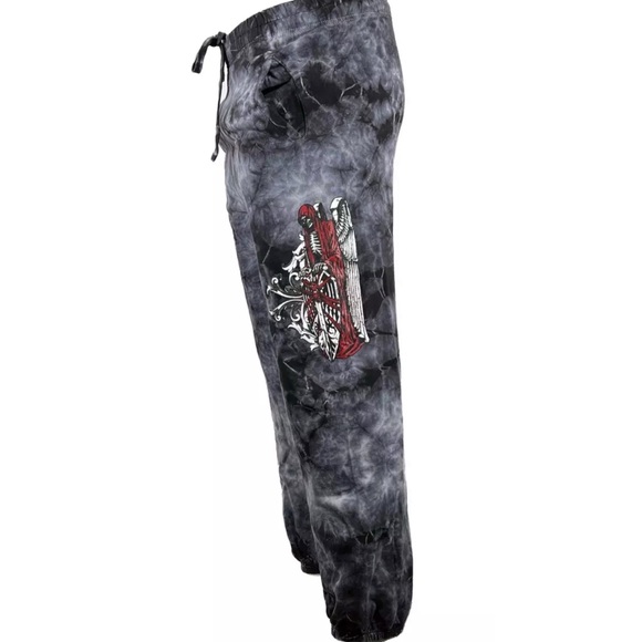 Xtreme Couture by Affliction Men's Sweatpants Jogger Phantom Skull Biker - Picture 5 of 11